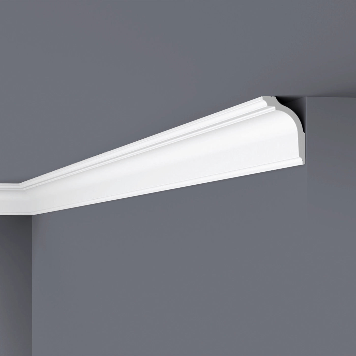 NOMASTYL® NMC 2m Ceiling Coving on plain wall and ceiling Decormania UK